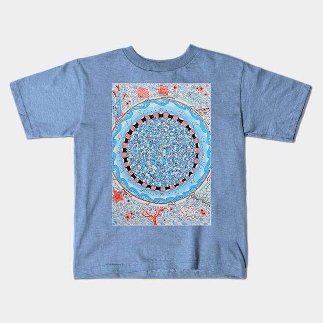 Abstract Sea shapes Kids T-Shirt by Volamus